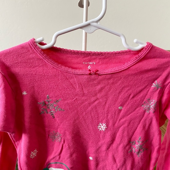 🦋 Carter’s Christmas Snowman Long Sleeve T-Shirt - Picture 3 of 5